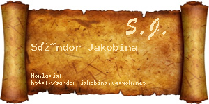 Sándor Jakobina névjegykártya